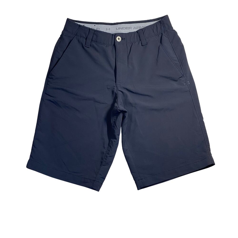 Under Armour Tech Shorts Mens 30 Black Golf Performance Flat Front Chino